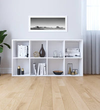 Bücherregal/Sideboard Weiß 66×30×130 cm Holzwerkstoff