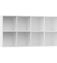Bücherregal/Sideboard Weiß 66×30×130 cm Holzwerkstoff