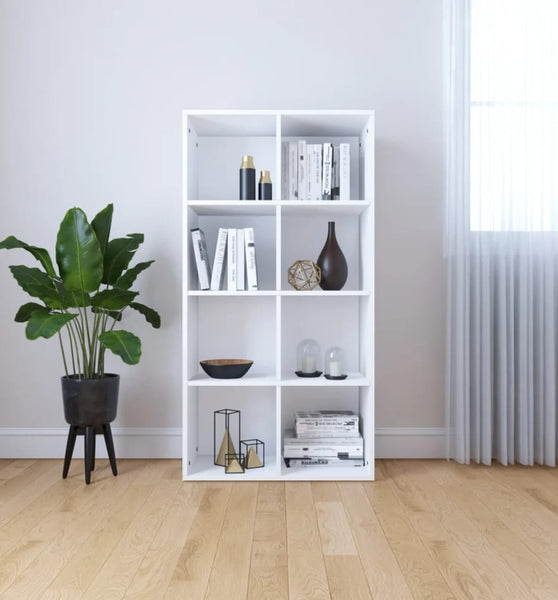 Bücherregal/Sideboard Weiß 66×30×130 cm Holzwerkstoff