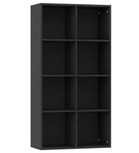 Bücherregal/Sideboard Schwarz 66×30×130 cm Holzwerkstoff
