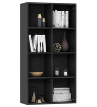 Bücherregal/Sideboard Schwarz 66×30×130 cm Holzwerkstoff