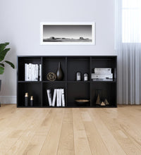 Bücherregal/Sideboard Schwarz 66×30×130 cm Holzwerkstoff