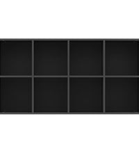 Bücherregal/Sideboard Schwarz 66×30×130 cm Holzwerkstoff
