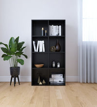 Bücherregal/Sideboard Schwarz 66×30×130 cm Holzwerkstoff