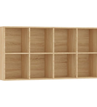 Bücherregal/Sideboard Sonoma-Eiche 66×30×130 cm Holzwerkstoff
