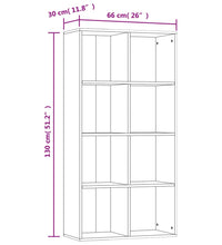 Bücherregal/Sideboard Sonoma-Eiche 66×30×130 cm Holzwerkstoff