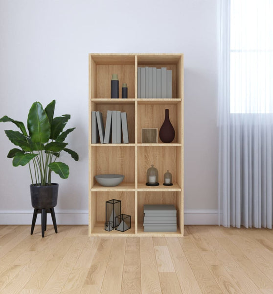 Bücherregal/Sideboard Sonoma-Eiche 66×30×130 cm Holzwerkstoff