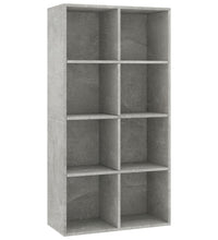 Bücherregal/Sideboard Betongrau 66×30×130 cm Holzwerkstoff