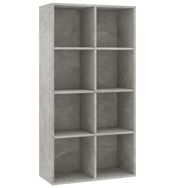 Bücherregal/Sideboard Betongrau 66×30×130 cm Holzwerkstoff