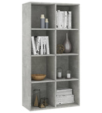 Bücherregal/Sideboard Betongrau 66×30×130 cm Holzwerkstoff