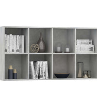 Bücherregal/Sideboard Betongrau 66×30×130 cm Holzwerkstoff