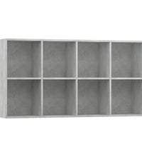Bücherregal/Sideboard Betongrau 66×30×130 cm Holzwerkstoff