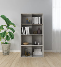 Bücherregal/Sideboard Betongrau 66×30×130 cm Holzwerkstoff