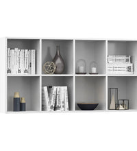 Bücherregal/Sideboard Hochglanz-Weiß 66×30×130 cm Holzwerkstoff