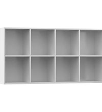 Bücherregal/Sideboard Hochglanz-Weiß 66×30×130 cm Holzwerkstoff
