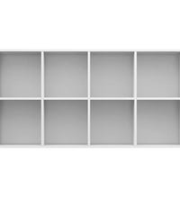 Bücherregal/Sideboard Hochglanz-Weiß 66×30×130 cm Holzwerkstoff