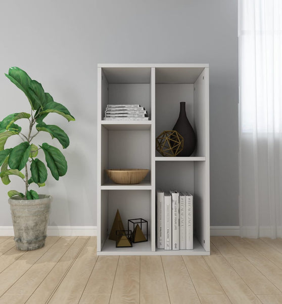 Bücherregal/Sideboard Weiß 50x25x80 cm Holzwerkstoff