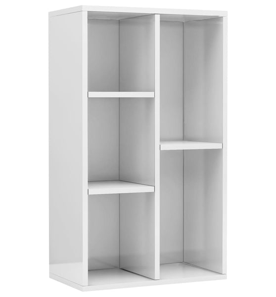 Bücherregal/Sideboard Hochglanz-Weiß 50x25x80 cm Holzwerkstoff