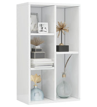Bücherregal/Sideboard Hochglanz-Weiß 50x25x80 cm Holzwerkstoff