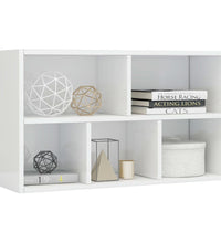Bücherregal/Sideboard Hochglanz-Weiß 50x25x80 cm Holzwerkstoff