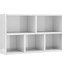 Bücherregal/Sideboard Hochglanz-Weiß 50x25x80 cm Holzwerkstoff