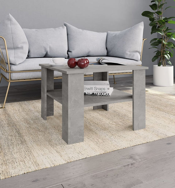 Couchtisch Betongrau 60x60x42 cm Holzwerkstoff