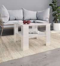 Couchtisch Hochglanz-Weiß 60x60x42 cm Holzwerkstoff