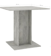 Esstisch Betongrau 80x80x75 cm Holzwerkstoff