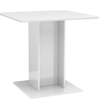 Esstisch Hochglanz-Weiß 80x80x75 cm Holzwerkstoff