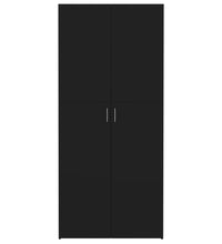 Schuhschrank Schwarz 80x35,5x180 cm Holzwerkstoff