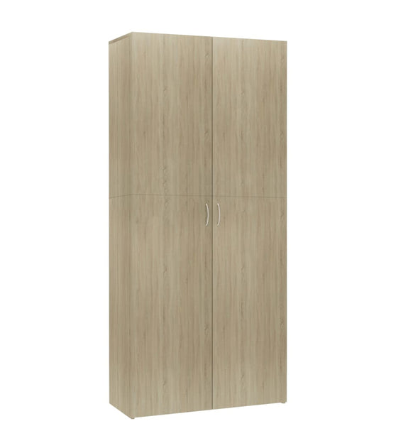 Schuhschrank Sonoma-Eiche 80x35,5x180 cm Holzwerkstoff