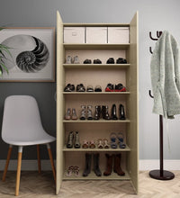 Schuhschrank Sonoma-Eiche 80x35,5x180 cm Holzwerkstoff