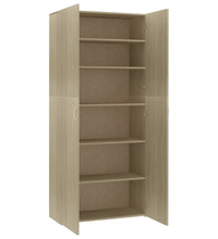 Schuhschrank Sonoma-Eiche 80x35,5x180 cm Holzwerkstoff