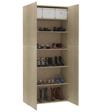 Schuhschrank Sonoma-Eiche 80x35,5x180 cm Holzwerkstoff