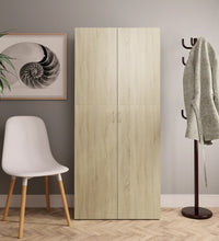 Schuhschrank Sonoma-Eiche 80x35,5x180 cm Holzwerkstoff