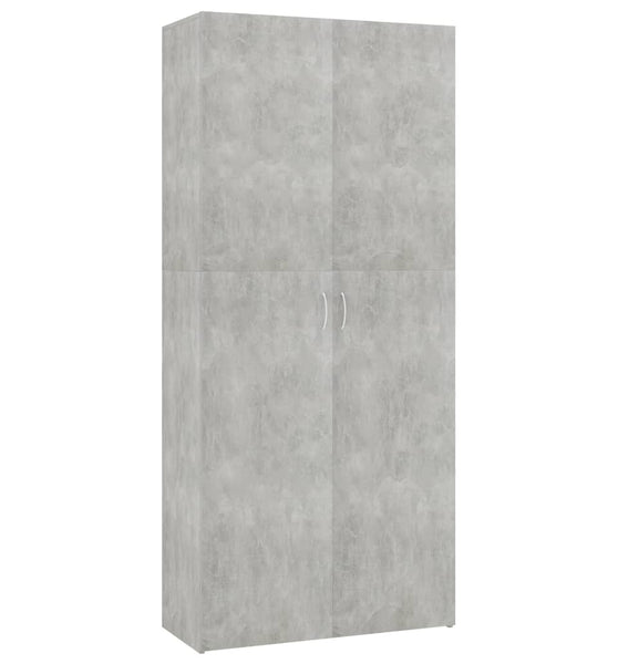 Schuhschrank Betongrau 80x35,5x180 cm Holzwerkstoff