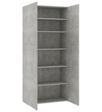 Schuhschrank Betongrau 80x35,5x180 cm Holzwerkstoff