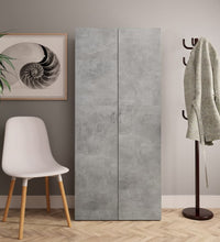 Schuhschrank Betongrau 80x35,5x180 cm Holzwerkstoff