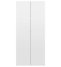 Schuhschrank Hochglanz-Weiß 80x35,5x180 cm Holzwerkstoff