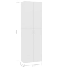 TV-Schrank Weiß 60x32x190 cm Holzwerkstoff