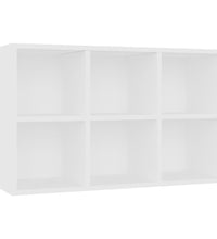 Bücherregal/Sideboard Weiß 66x30x98 cm Holzwerkstoff