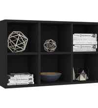 Bücherregal/Sideboard Schwarz 66x30x98 cm Holzwerkstoff