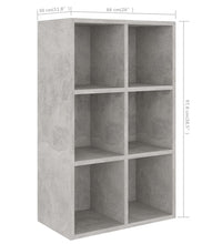 Bücherregal/Sideboard Betongrau 66x30x98 cm Holzwerkstoff