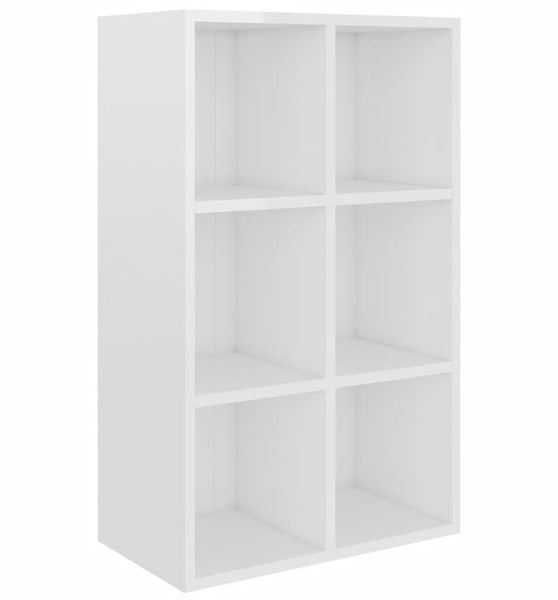Bücherregal/Sideboard Hochglanz-Weiß 66x30x98 cm Holzwerkstoff