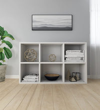 Bücherregal/Sideboard Hochglanz-Weiß 66x30x98 cm Holzwerkstoff