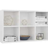 Bücherregal/Sideboard Hochglanz-Weiß 66x30x98 cm Holzwerkstoff