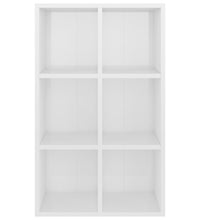Bücherregal/Sideboard Hochglanz-Weiß 66x30x98 cm Holzwerkstoff