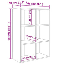 Bücherregal/Sideboard Hochglanz-Weiß 66x30x98 cm Holzwerkstoff
