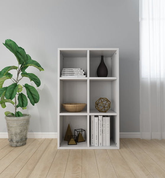 Bücherregal/Sideboard Hochglanz-Weiß 66x30x98 cm Holzwerkstoff