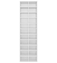 Schuhschrank Hochglanz-Weiß 54x34x183 cm Holzwerkstoff